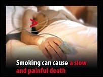 Avvertenza grafica: il fumo può causare una morte lenta e dolorosa
