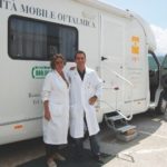 Unità mobile oftalmica (camper attrezzato) della IAPB Italia onlus per assistere i terremotati abruzzesi (L'Aquila, 6 luglio 2009)